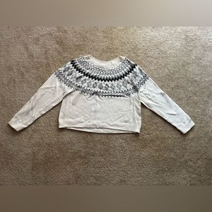 Tommy Jeans Fairisle Sweater White Size M